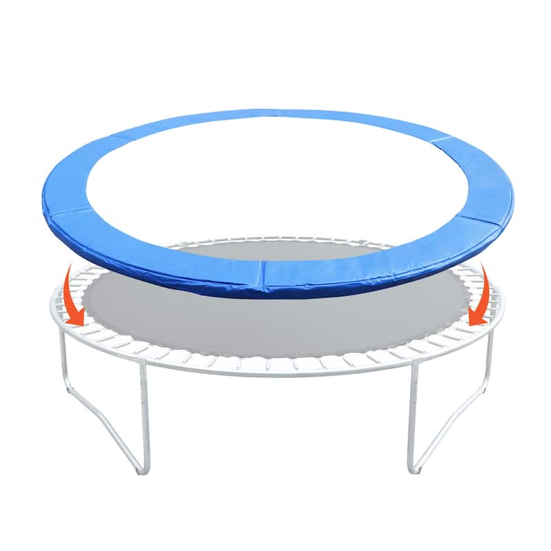 Aoodor Trampoline Safety Pad Replacement, 8FT 10FT 12FT 14FT 15FT Trampoline Spring Cover - Blue - 10ft