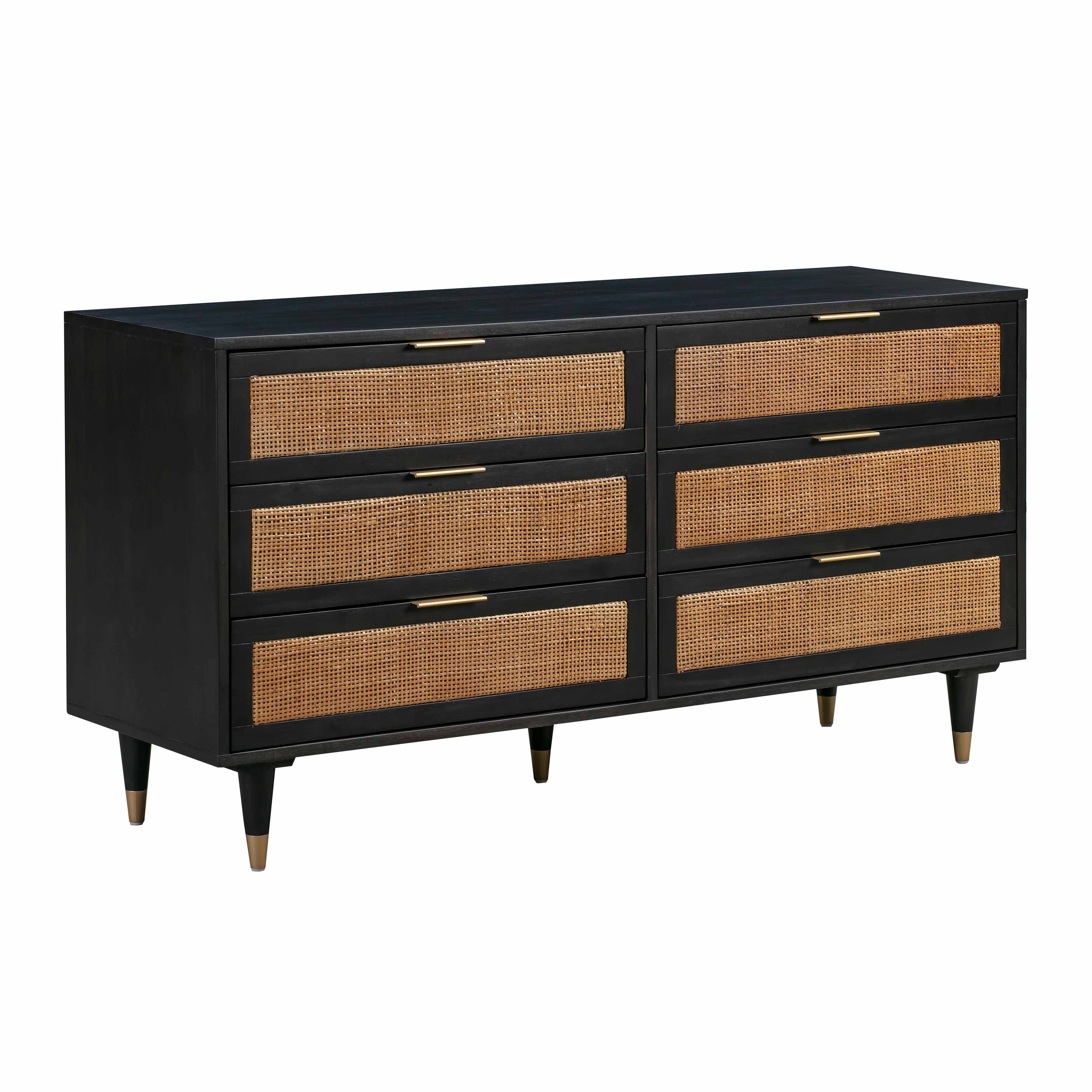 Black Wicker Rattan Dressers Bed Bath Beyond