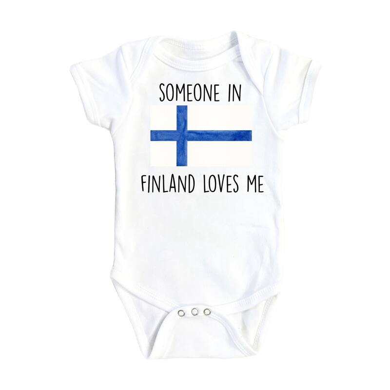 Finland Love - Baby Boy Girl Clothes Infant Bodysuit Funny Cute Newborn - White - 6-9M