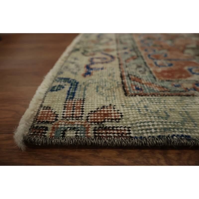 Hand Knotted Oriental 100% Wool Carpet Transitional Floral Oranges & Rust Anatolian Area Rug - 9' 2'' X 5' 6''