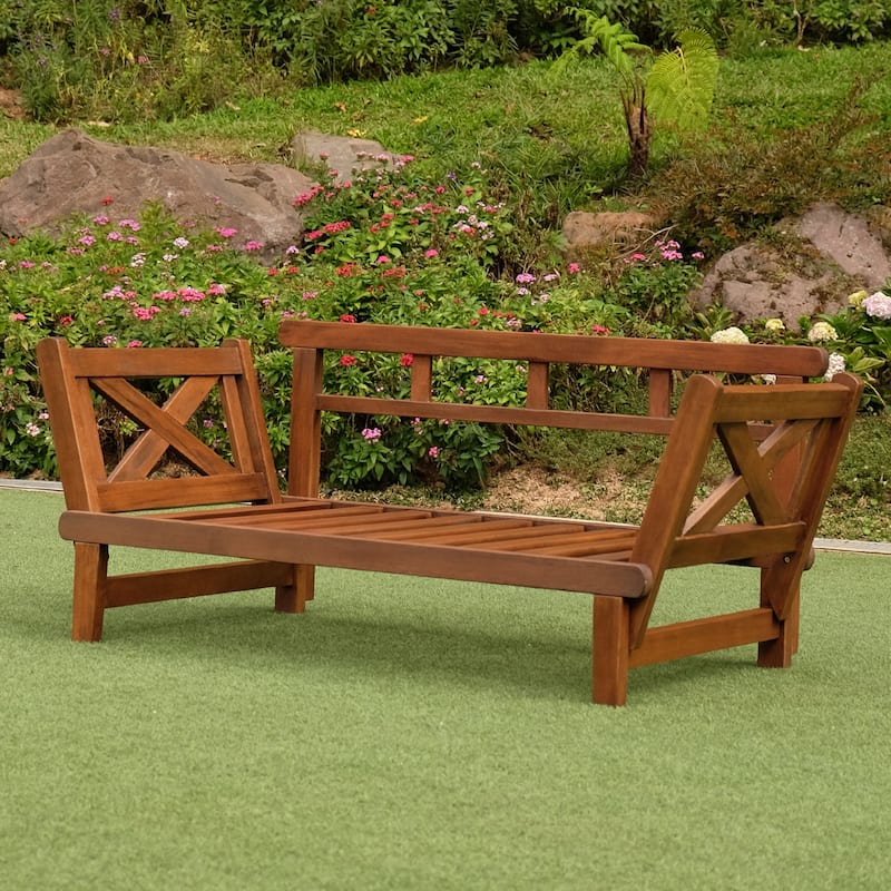 Cambridge Casual West Lake Convertible Wood Outdoor Sofa Daybed