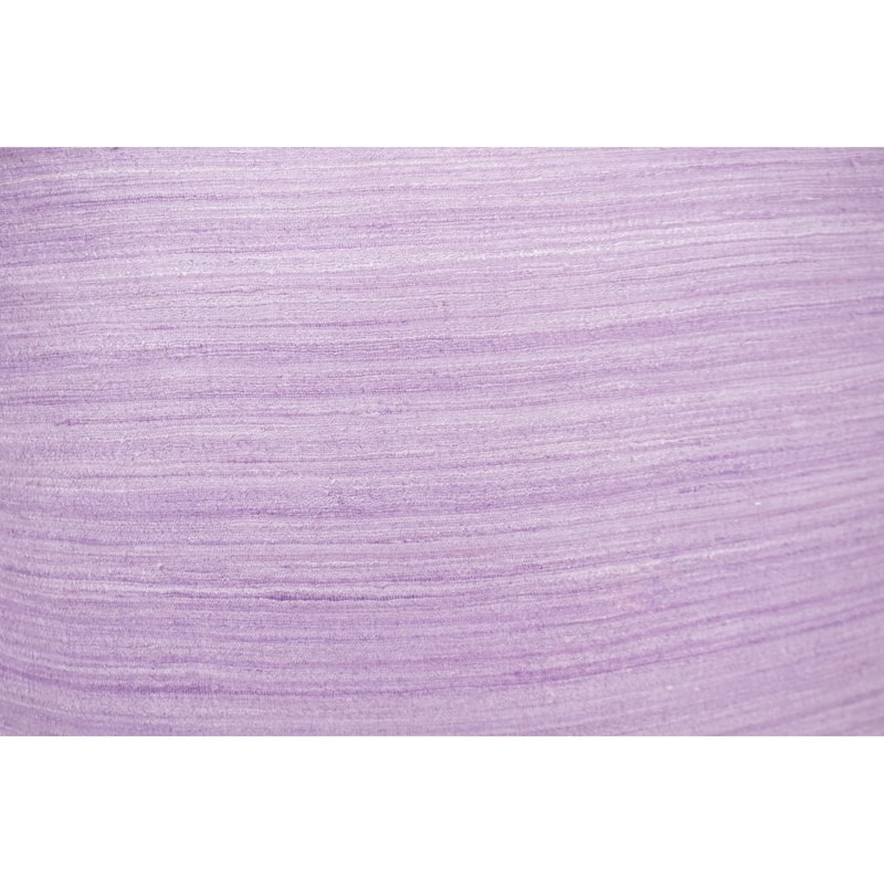 Home&Manor Raw Silk Throw Pillow 18" Light Purple
