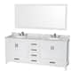 Option White / White Carrara Marble Top / Brushed Chrome