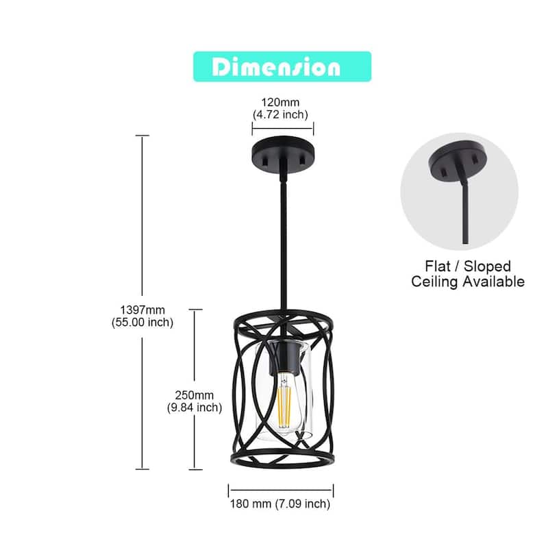 Single-Light Modern Industrial Pendant Light
