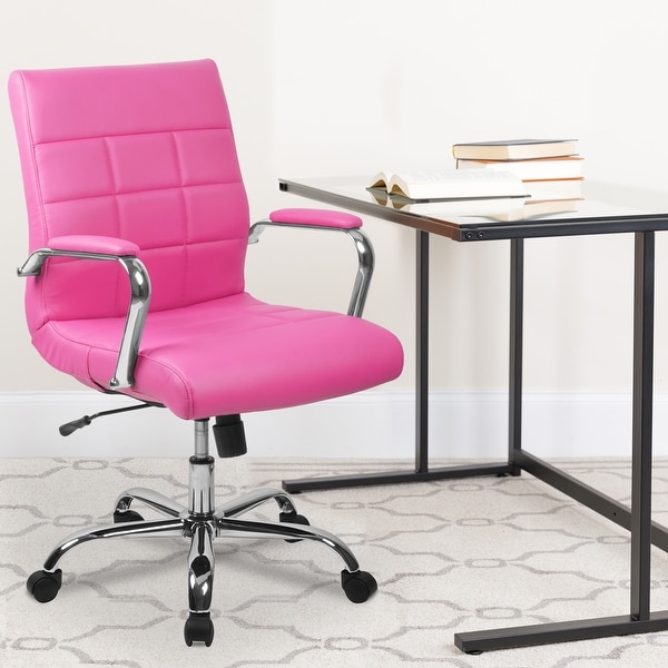 overstock pink desk chair