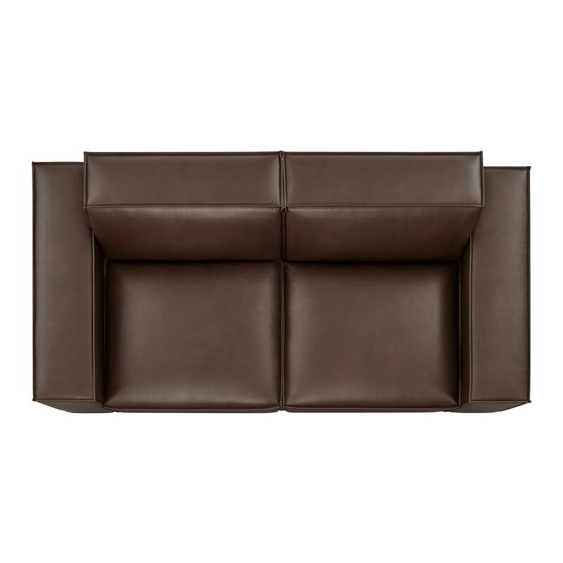 Restore 2-Piece Vegan Leather Modular Loveseat