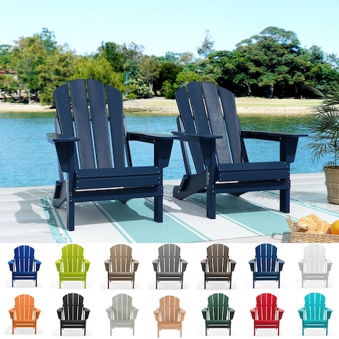 Laguna Outdoor Eco-Friendly Poly Folding Adirondack Chair (Set of 2)