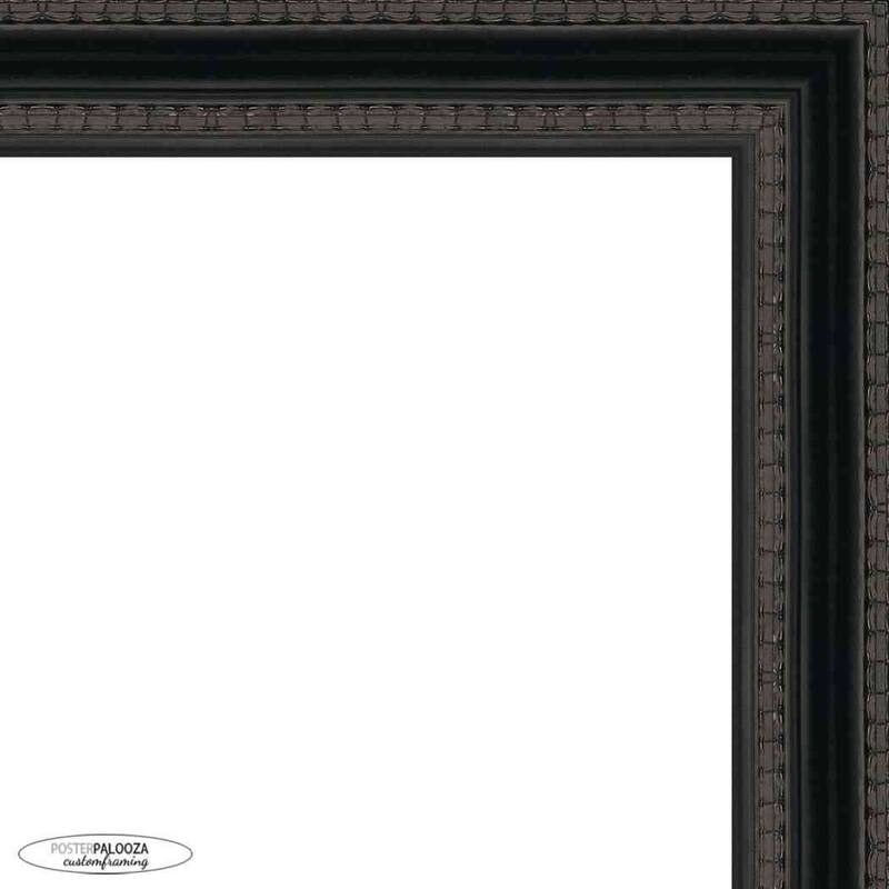 28x40 Traditional Black Complete Wood Picture Frame with UV Acrylic, Foam Board Backing, & Hardware