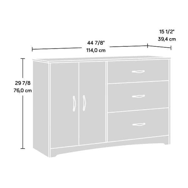 Multi-Room Storage Cabinet (Red/Brown) - Smooth Drawers, Hidden Shelves, Easy Assembly