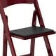 preview thumbnail 65 of 65, Wood Folding Chair with Vinyl Padded Seat (Set of 2)