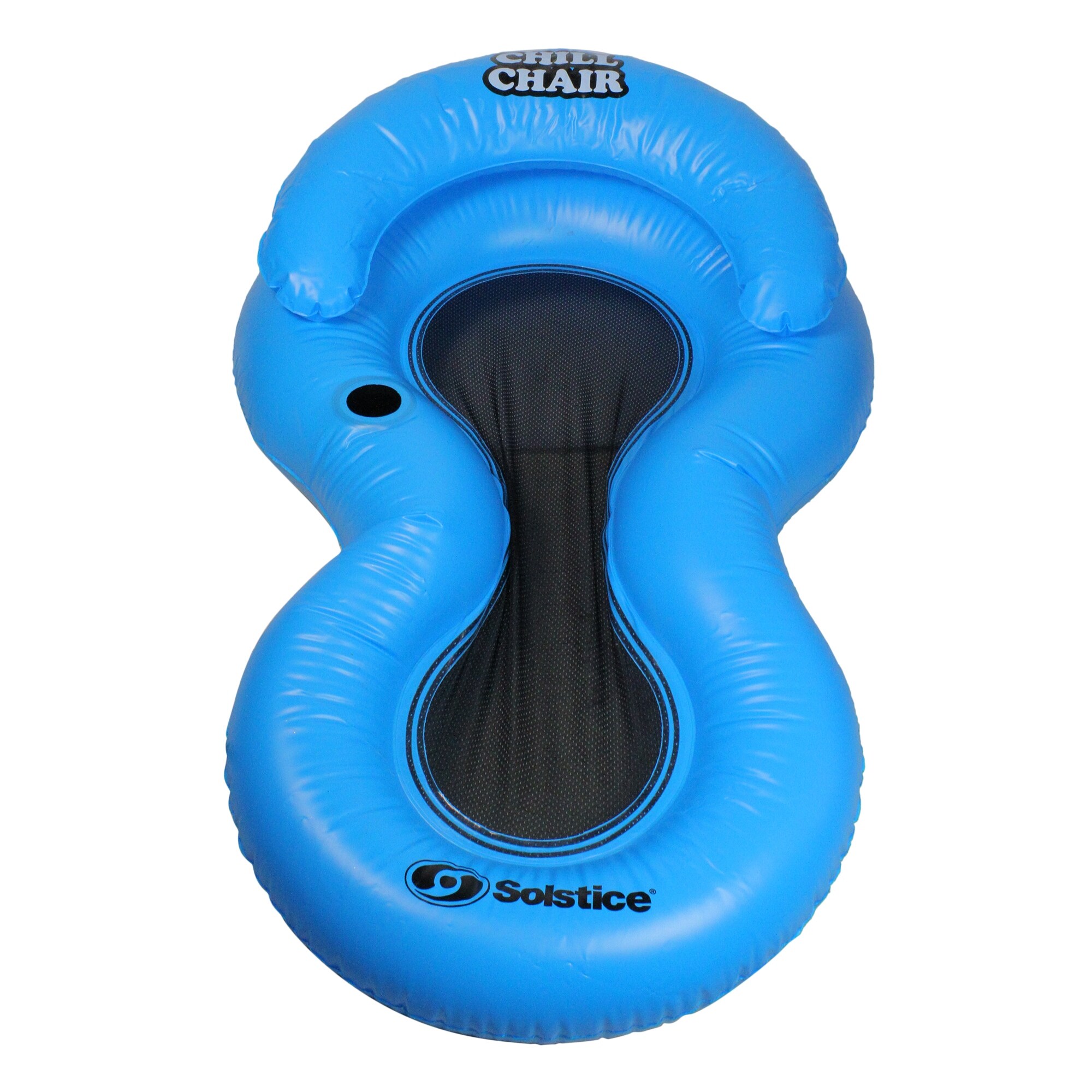 61 Inflatable Blue Chill Swimming Pool Floating Lounge Chair Overstock 20687984