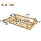 preview thumbnail 54 of 159, Wood Floor Bed with Safety Guardrails and Door