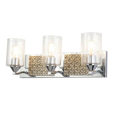 Chrome 3 Light Vanity Bath Bar in Silver