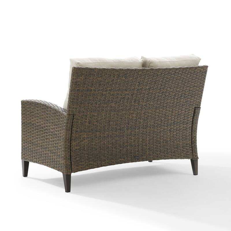 Rockport Outdoor Wicker High Back Loveseat - 67"W x 28"D x 37.5"H
