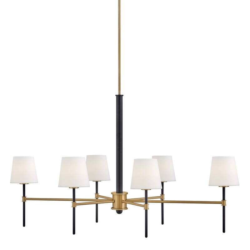 Hinkley Lighting 46955 Saunders 6 Light 45" Wide Chandelier - Black