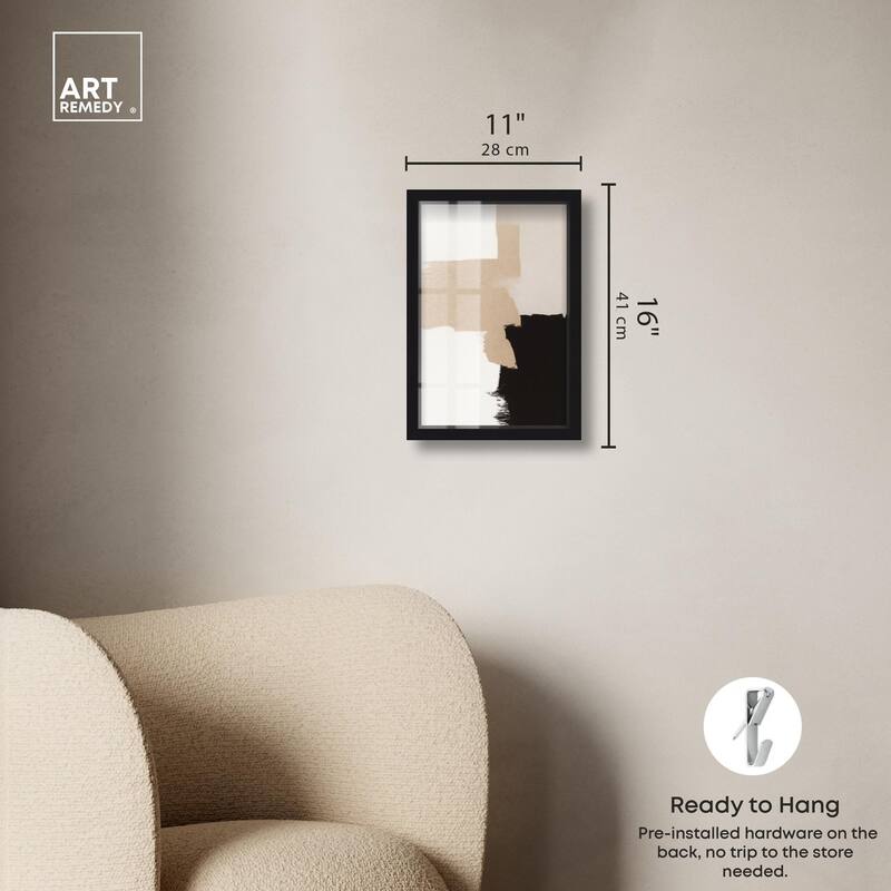 Beige and Black II Shadowbox by Art Remedy