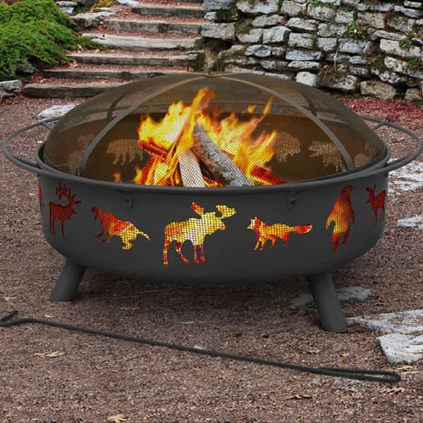 Shop Landmann 28915 Super Sky Sturdy Steel Fire Pit Black Free