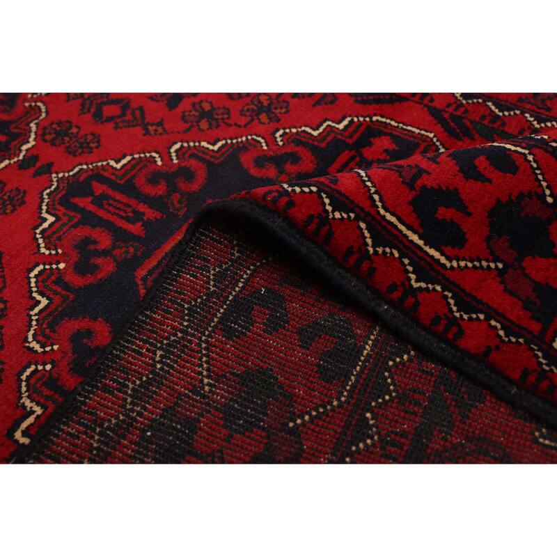 ECARPETGALLERY Hand-knotted Finest Khal Mohammadi Red Wool Rug - 2'8 x 6'11