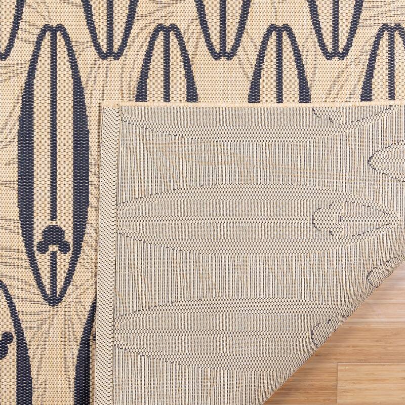 Disney Licensed Mickey Mouse Indoor Outdoor Flatweave Area Rug Tropical Surfing Polypropylene Coastal Accent Rug