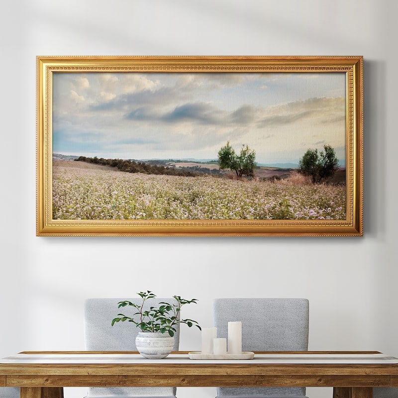 Tuscan Wildflowers Premium Framed Canvas- Ready to Hang