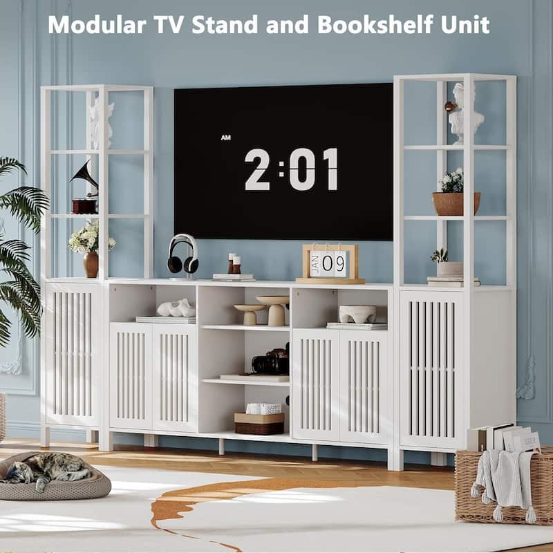 70 Inch TV Stand Entertainment Center with Storage System