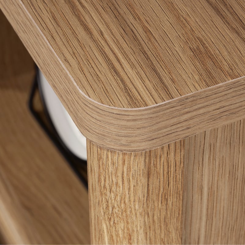 Engineered Wood Vintage Full/Queen Bookcase Headboard with Spacious Storage Cubby