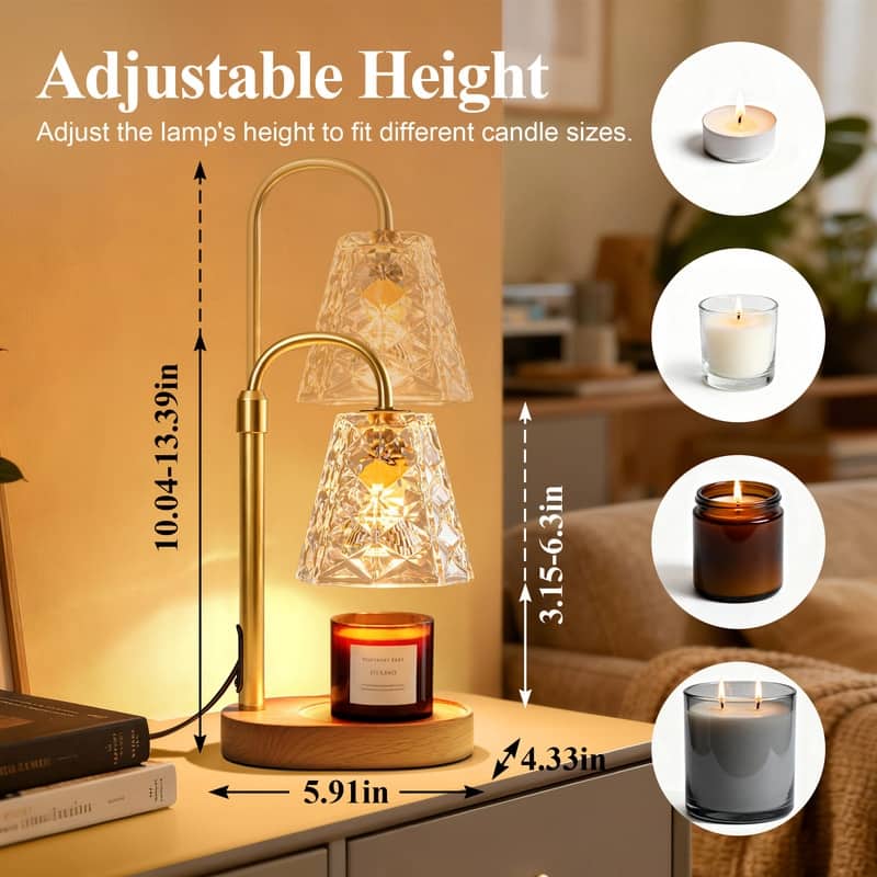 Candle Warmer Lamp with Timer, Wax Melt Warmer for Scented Jar