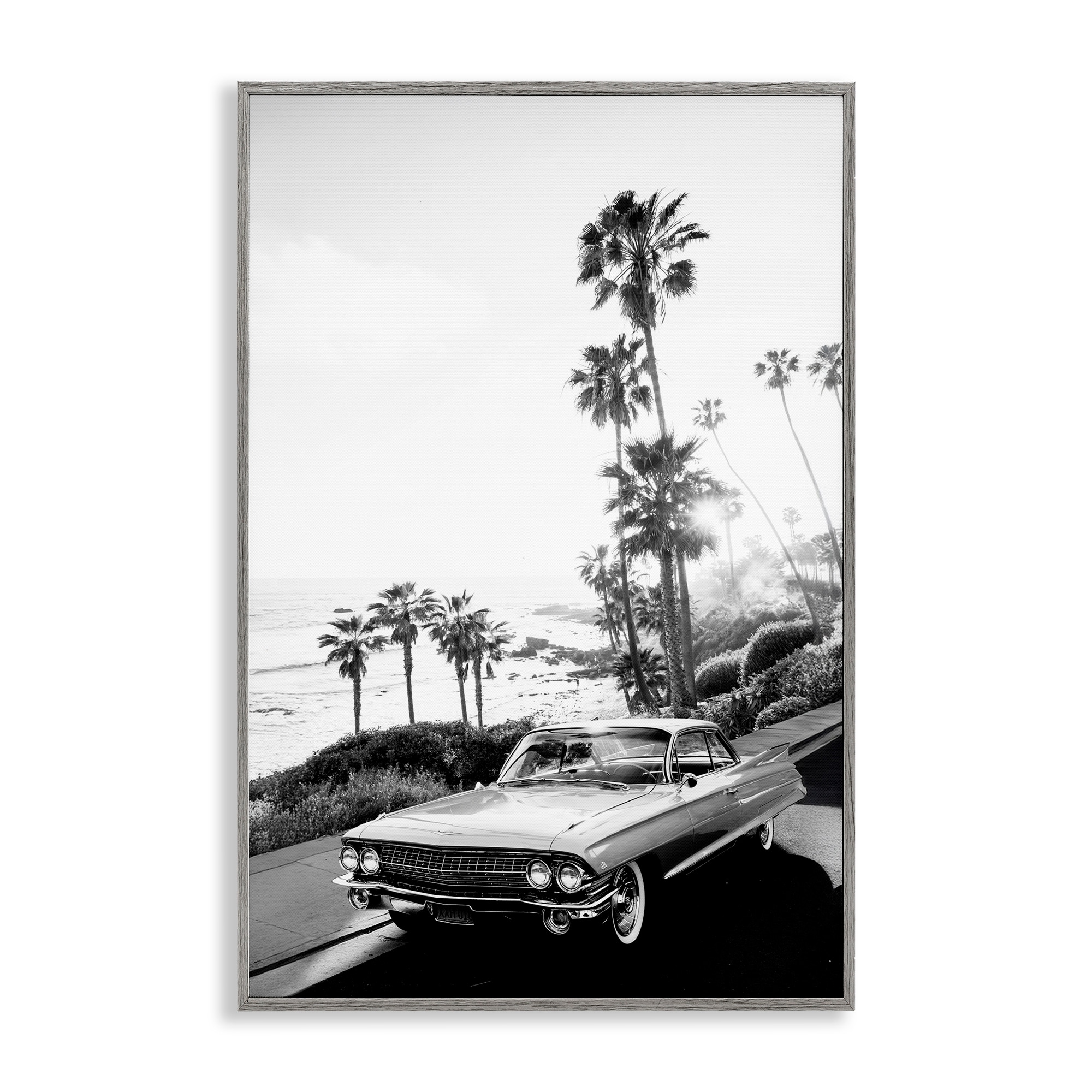 Stupell Malibu Classic Black & White Framed Giclee Art Design By Sisi and Seb
