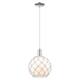 Option White Glass with White Rope / Polished Nickel