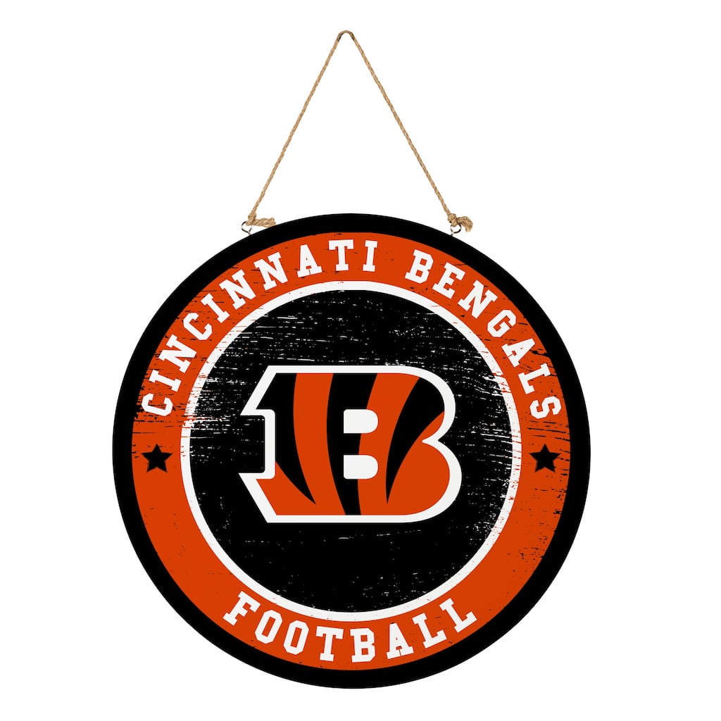Cincinnati Bengals Wooden Door Decor Wall Sign - Multi-Color