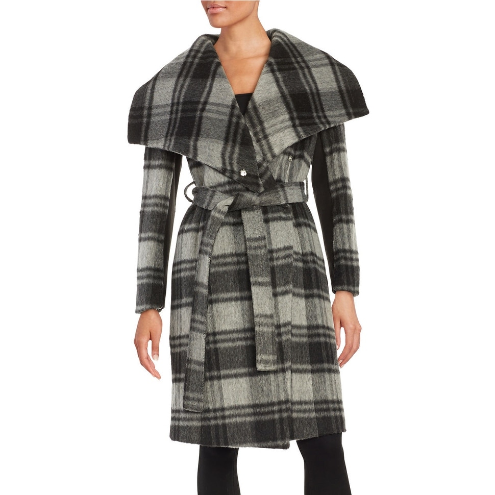 tartan wrap coat