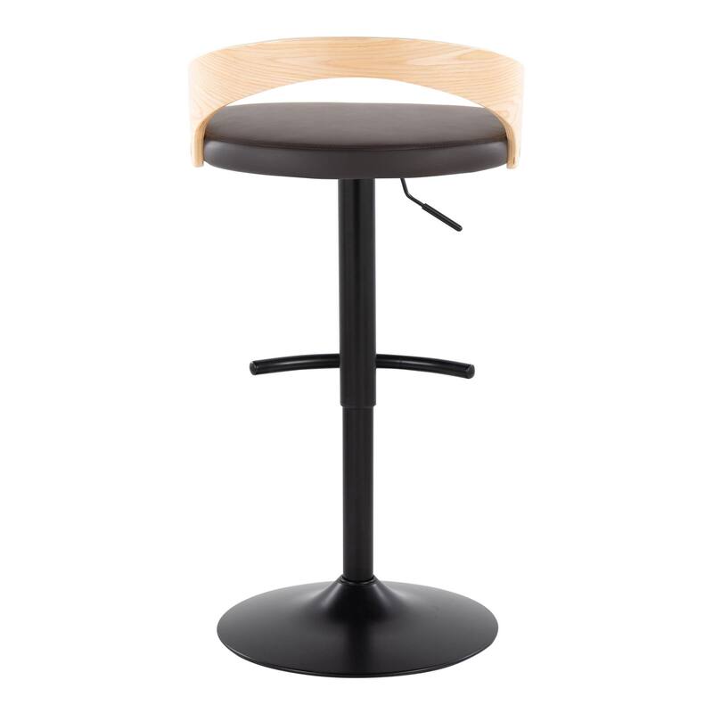Carson Carrington Stavanger Adjustable Bar Stool with Rounded T Footrest (Set of 2)
