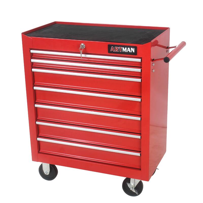 7 Drawers Multifunctional Tool Cart With Wheels, Workshop tool trolley
