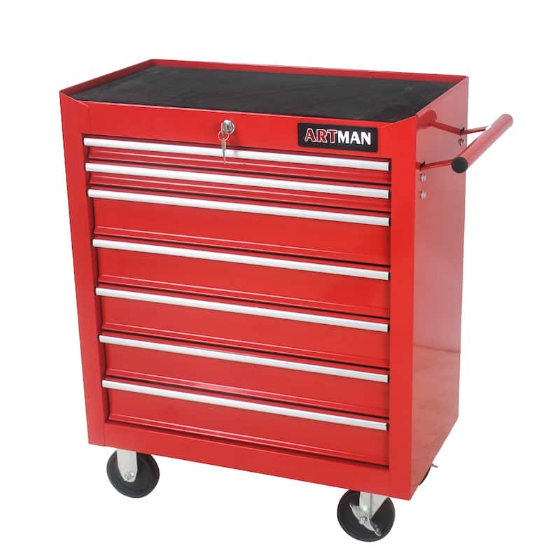 7 Drawers Steel Too Cart with 4 Wheels