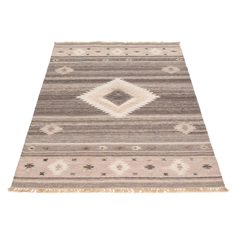 Ankara FW Grey Kilim 5'4" x 8'1" - 5'4 x 8'1