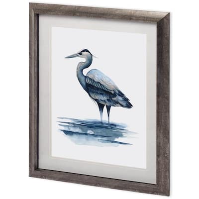 Azure Heron I Framed Art Print