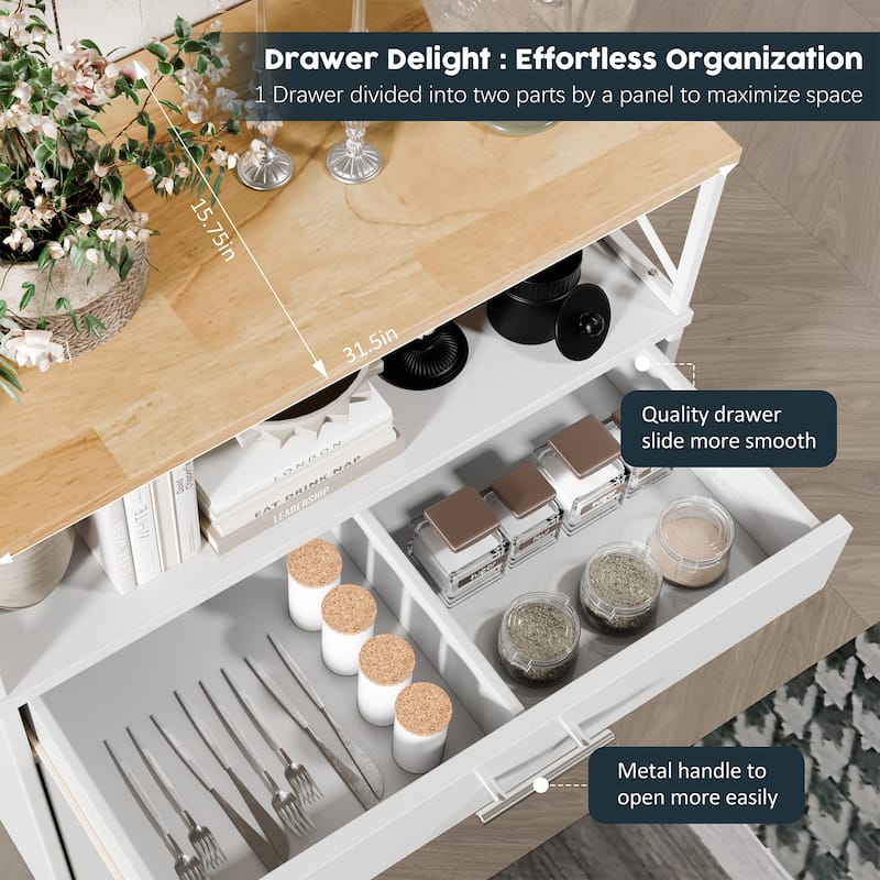 Futzca Sideboard Buffet Cabinet, Kitchen Storage Cabinet