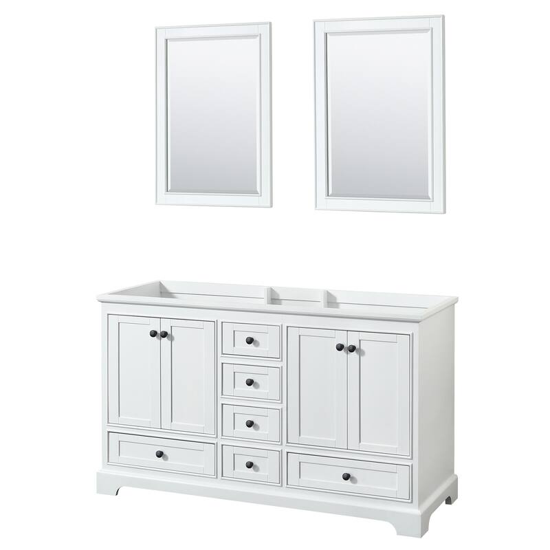 Wyndham Collection Deborah 59-1/4" Free Standing Double Wood Vanity
