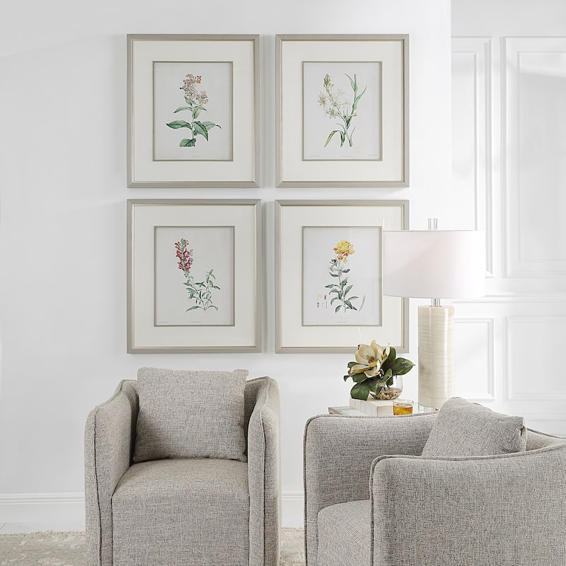 Uttermost Heirloom Blooms Study Framed Prints Set/4