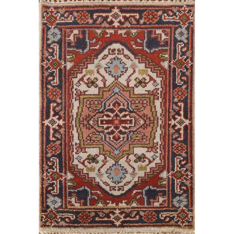 Geometric Heriz Serapi Oriental Rug Handmade Wool Carpet - 2'0"x 3'0"