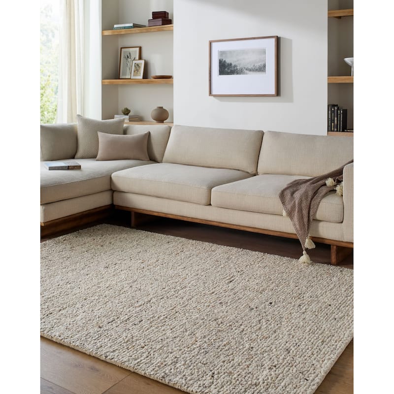 Livabliss Farmhouse Passion Solid Area Rug - 8' x 10' - Tan