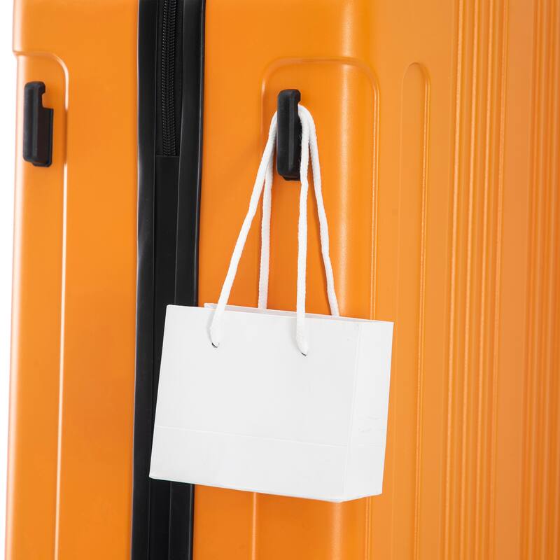 Anmytek 20"/24"/28" Orange Hardshell Luggage Set 3 Piece Spinner Wheels TSA Lock Carry On Check In Travel