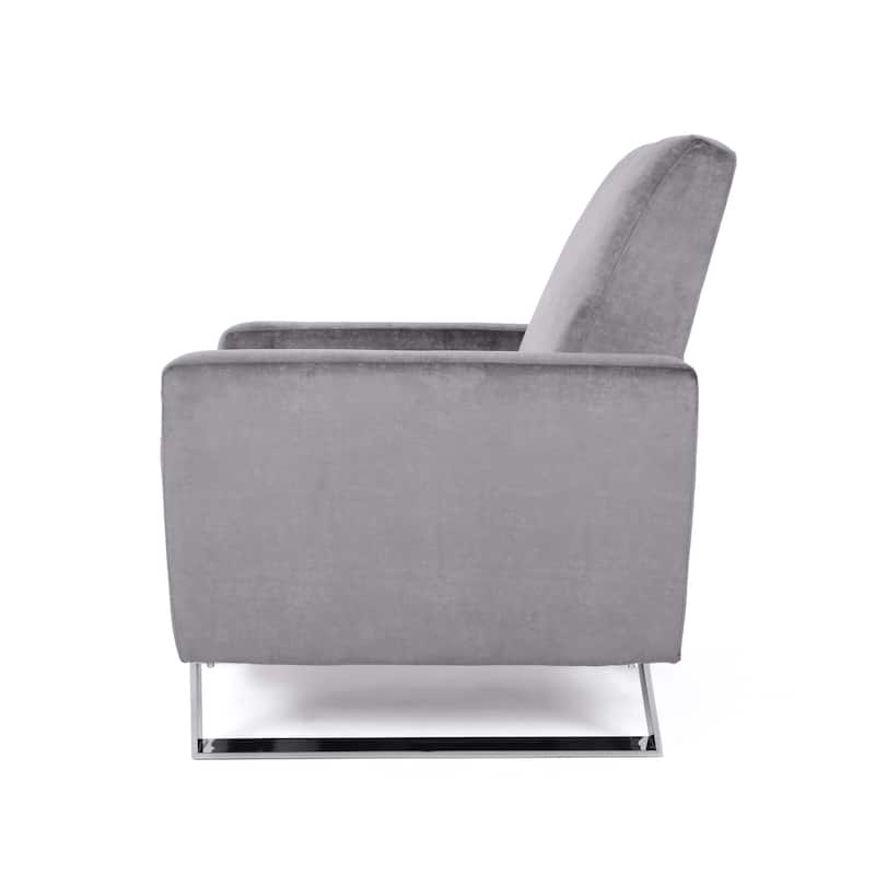Pushback Recliner Chairs Home Theatre Recliner Velvet Recliners for Small Spaces w/ Adjustable Footrest Push Back Theatre Chair