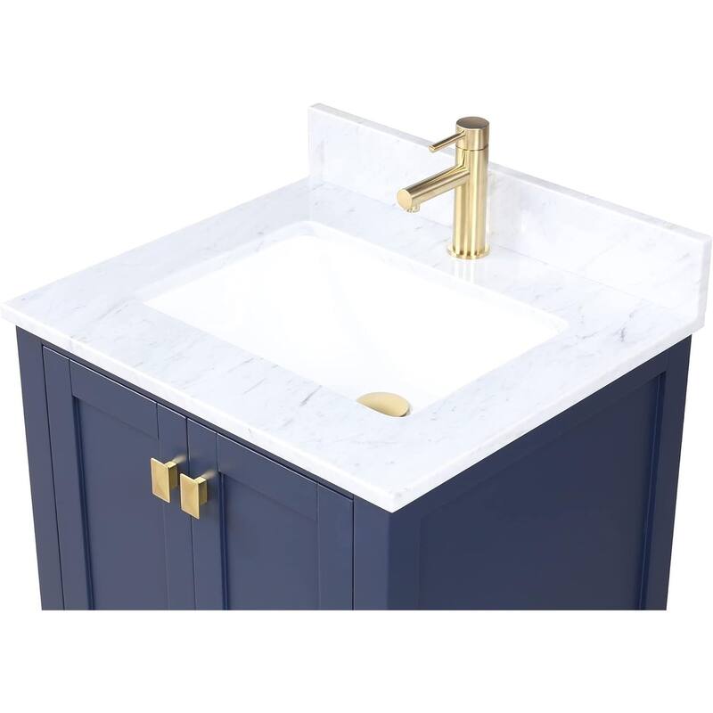 Blossom Geneva 24" Solid Wood Bathroom Vanity with Marble Top