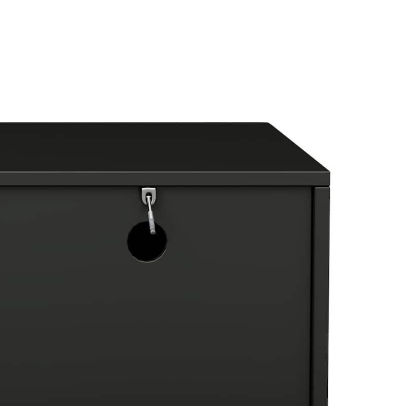 Stylish Wavy Door TV Stand with 4 Cabinets, Adjustable Shelves & Cable Holes, Solid Color Media Console for TVs Up to 75"