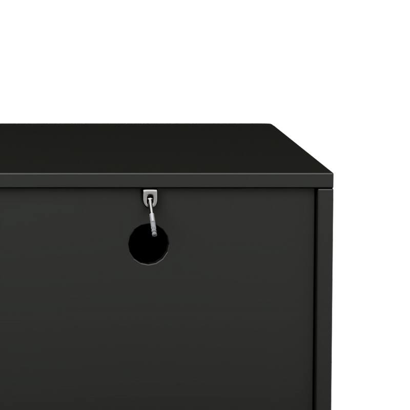 Wavy Door TV Cabinet with Adjustable Shelves & Cable Holes, Media Console Table TV Stand for TVs Up to 75"