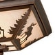 preview thumbnail 9 of 9, Yellowstone Bronze Rustic Moose Tree Square Outdoor Flush Mount Ceiling Light - 14-in W x 5.75-in H x 14-in D
