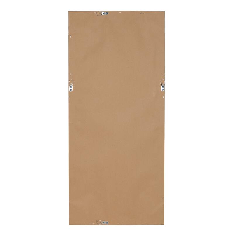Kate and Laurel Macon Framed Wall Panel Beveled Mirror, 16x36, Soft White - Soft White - 16x36