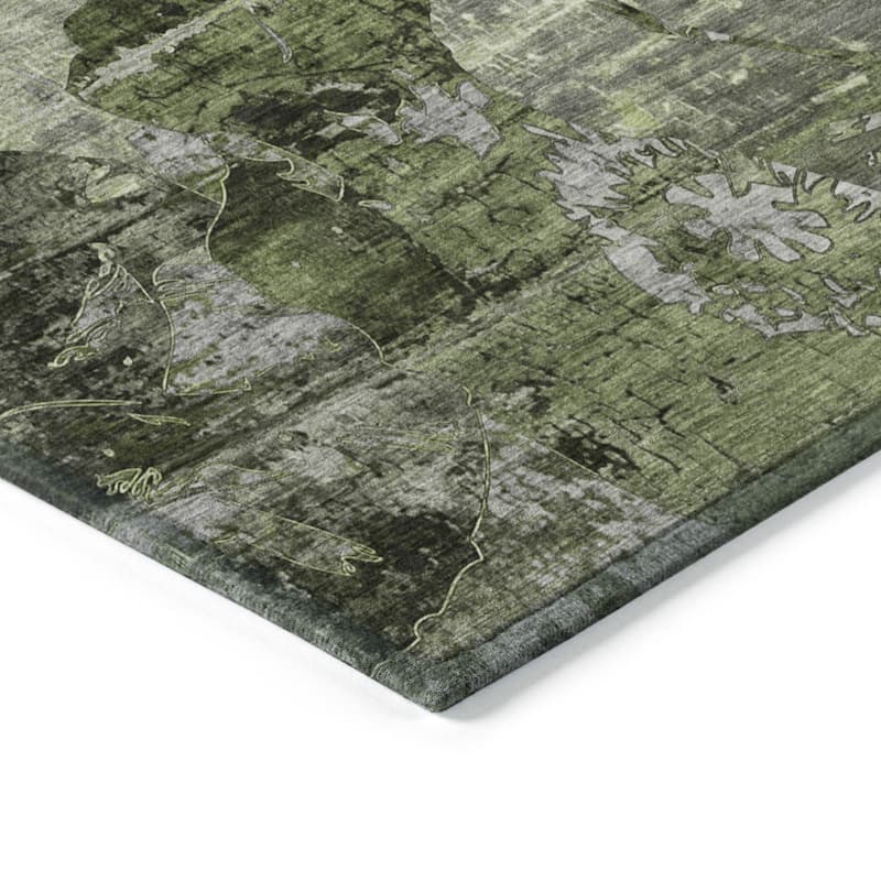 Hana Contemporary Abstract Weather Resistant Blended Style Runner Outdoor Rug - 2' X 8'