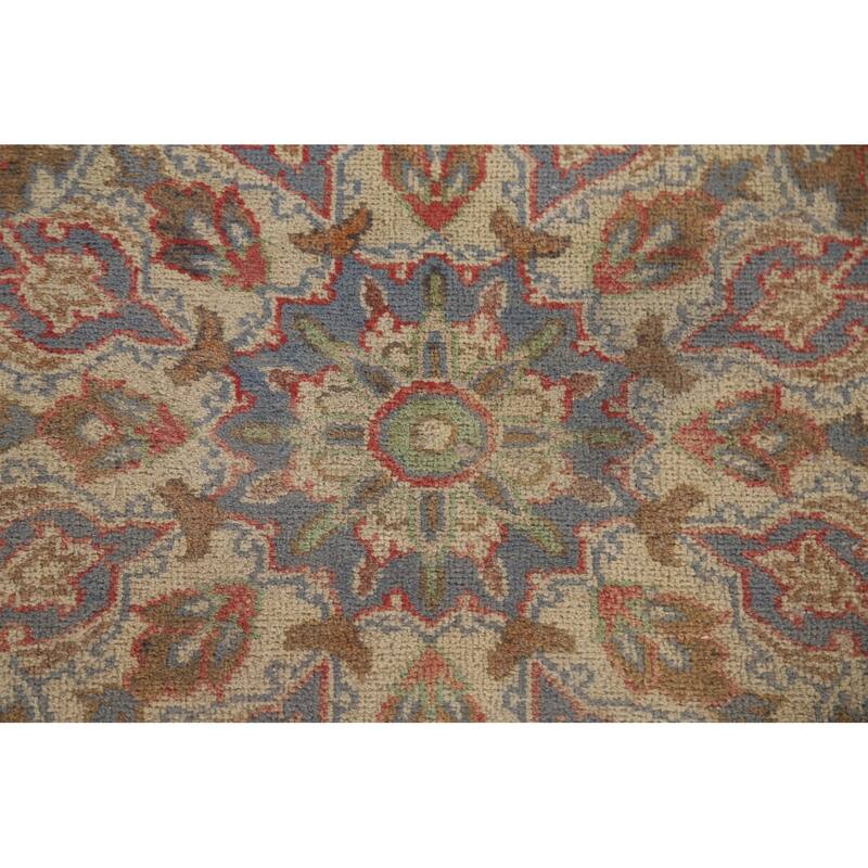 Hand Knotted Oriental 100% Wool Carpet Traditional Floral Oranges & Rust Kashan Area Rug - 13' 0'' X 9' 6''